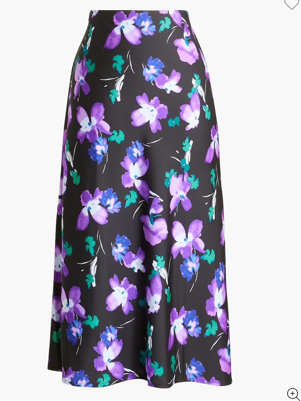 Jcrew factory Printed bias slip skirt